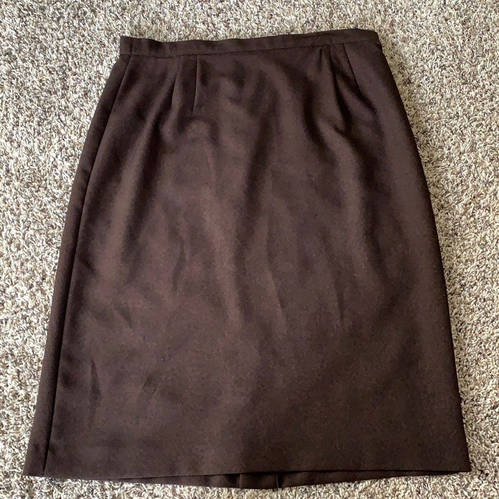 Brown pencil skirt